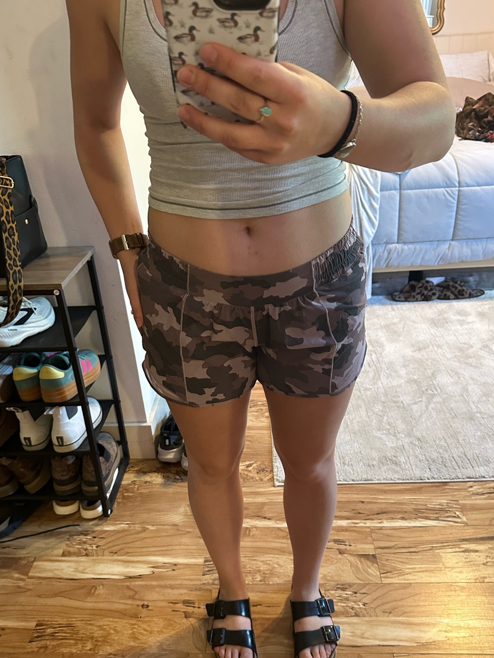 Lululemon pink camo shorts size 8